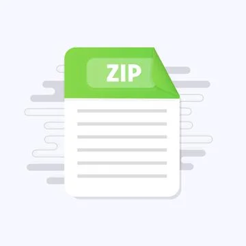 ZIP file icon. Flat design graphic illustration. Vector ZIP icon 스톡 일러스트