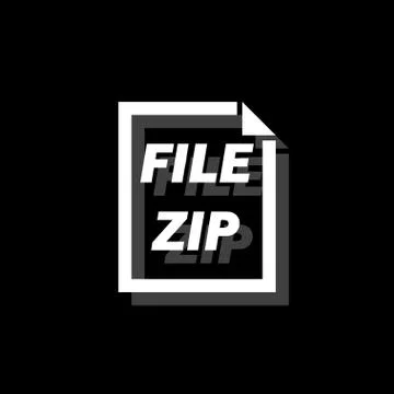 ZIP File icon flat Stock Illustration