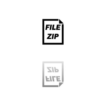 ZIP File icon flat Stock Illustration