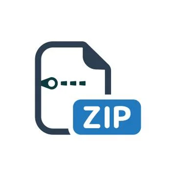Zip file icon Illustrazione stock