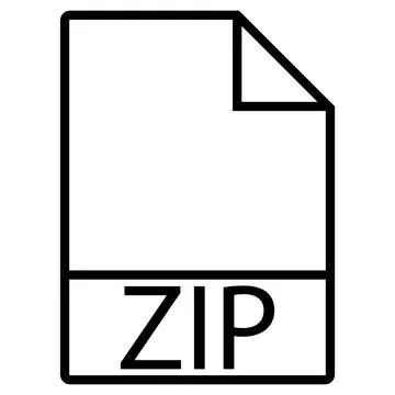Zip file icon vector Stock Illustration