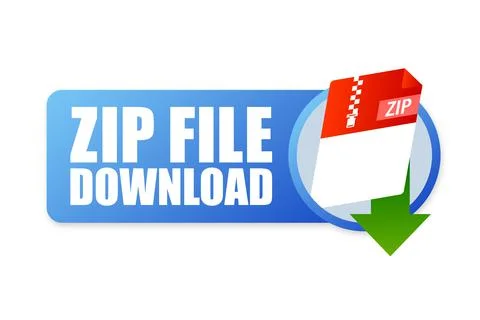 Zip file. Icon for web background design. Email sign. Technology vector Иллюстрация