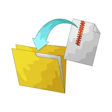 Zip File illustration Stock-Illustration