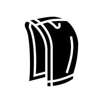 Zip up hood glyph icon vector illustration Stock Illustration
