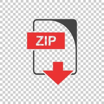 Zip Icon vector flat Stock Illustration