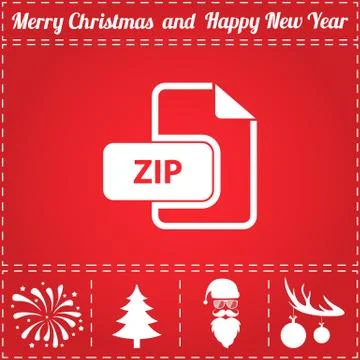 ZIP Icon Vector Stock Illustration