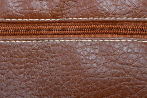 Zip of leather wallet Foto stock