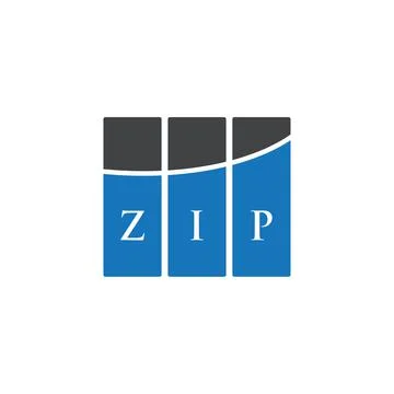 ZIP letter logo design on white background. ZIP creative initials letter logo Stock Illustration
