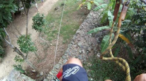 Zip Line Adventure Park Stock Footage 11168035