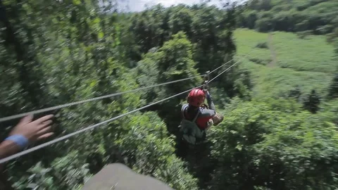 Zip line departure Stock Footage 88226209
