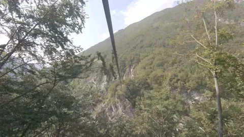 Zip Line in the nature Stock Footage 170877679