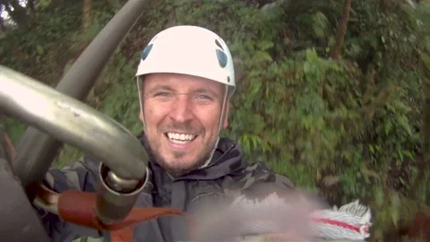 Zip Line POV Adventure Stock Footage 144406914