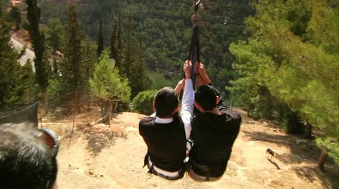 Zip-Line Slide 2 Stock Footage 10931303