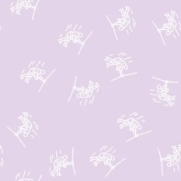Zip lining line seamless pattern Stock Illustration