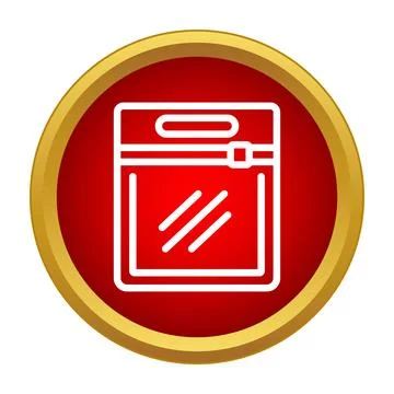 Zip lock bag icon for packaging storage Stock Illustration
