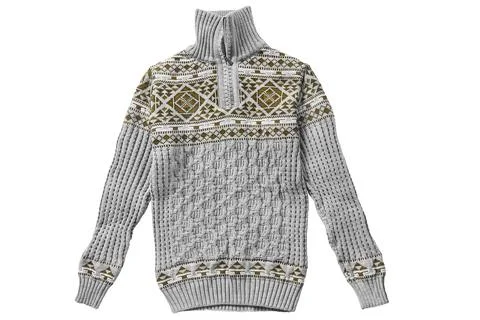 Zip neck sweater isolated Stock Photos