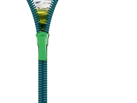 Zip with nice open view for adv or others purpose use Stock Illustration