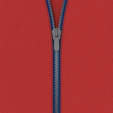 Zip on red leather 3 Stock Illustration