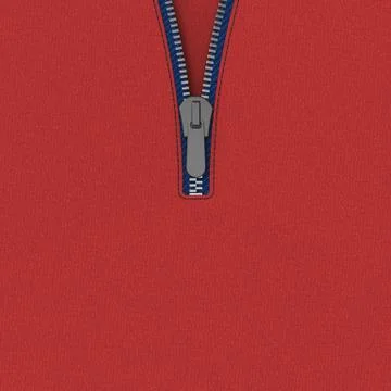 Zip on red leather Stock Illustration