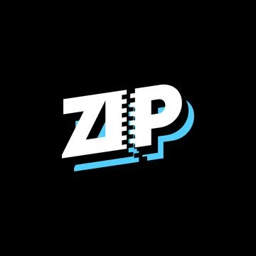 Zip Security Logo Concept Design Stock Illustration