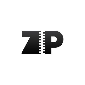 Zip Security Logo Concept Design Illustrazione stock