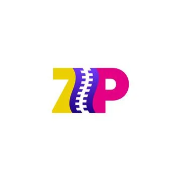 Zip Security Logo Concept Design Stock Illustration