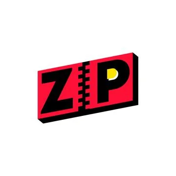 Zip Security Logo Concept Design Stock Illustration