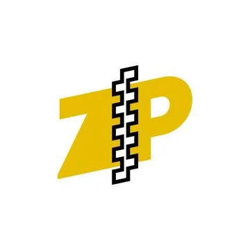 Zip Security Logo Concept Design Stock Illustration