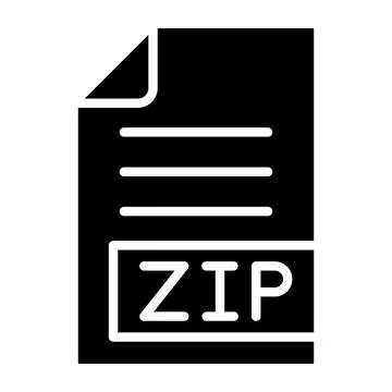 ZIP Vector Icon Design Illustration Stock Illustration