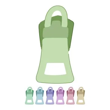 Zip zipper puller vector cartoon graphic Stock Illustration