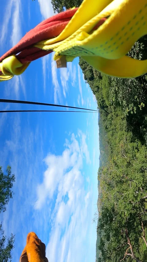 Zipline Vertical 2.7K Stock Footage 176966150