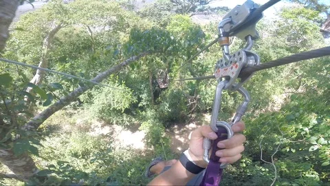 Ziplining In Nicaragua Stock Footage 120137643