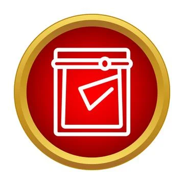 Ziploc bag icon in a red circle Stock Illustration