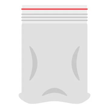 Ziplock bag flat clipart vector illustration イラスト素材