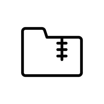 Zipped File Icon for Digital Compression, File Management, and Software Too.. Stock Illustration
