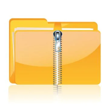 Zipped folder Stock Illustration