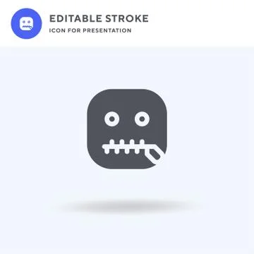 Zipped icon vector, filled flat sign, solid pictogram isolated on white, logo Stock Illustration