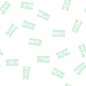 Zipper accessory glyph seamless pattern 库存插图