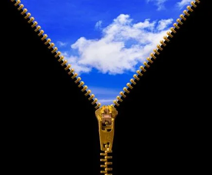 Zipper and sky Stock Photos