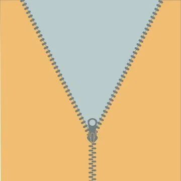 Zipper and space for copy. Vector Illustration. Stock Illustration