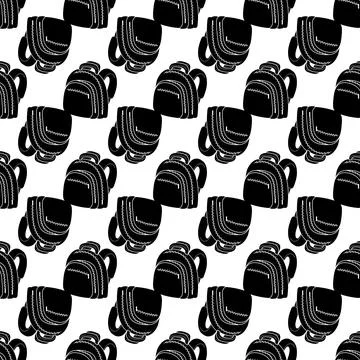 Zipper backpack pattern seamless vector イラスト素材