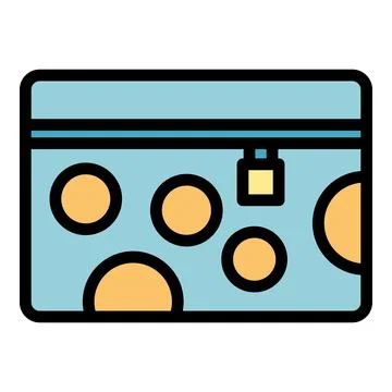 Zipper bag icon vector flat Stock Illustration