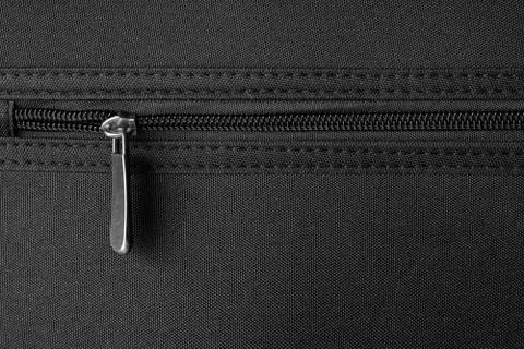 Zipper on black Stock Photos