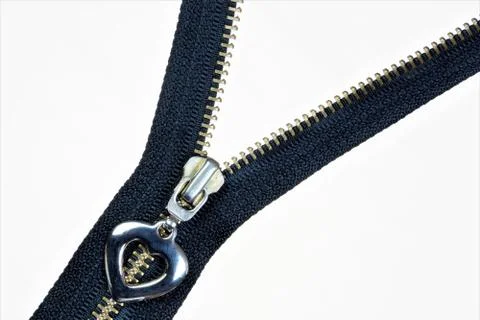 Zipper closure - background for creative sewing design and tailor needlework. Stock Photos