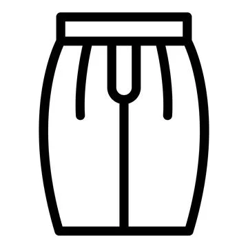 Zipper cloth icon outline vector. Fabric denim Stock Illustration