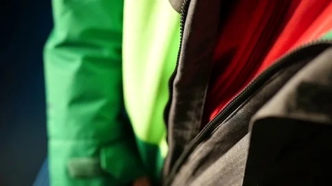 Zipper on clothes Stock Footage 70984246