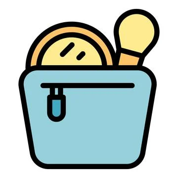 Zipper cosmetic case icon vector flat Illustrazione stock