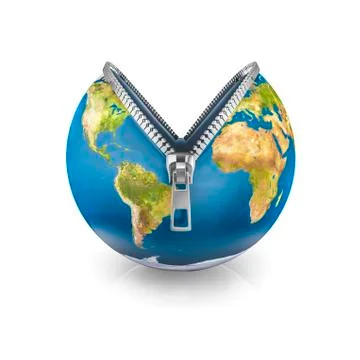 Zipper earth Stock-Illustration