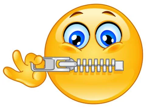Zipper emoticon 库存插图
