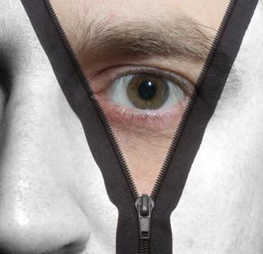 Zipper face Stock Photos